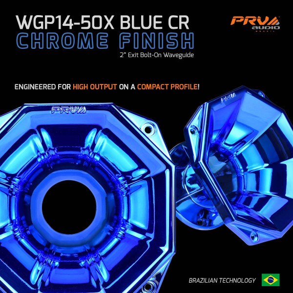Main product image for PRV Audio WGP14-50X Blue Chrome 2" 45 x 45 Waveguide 294-3458